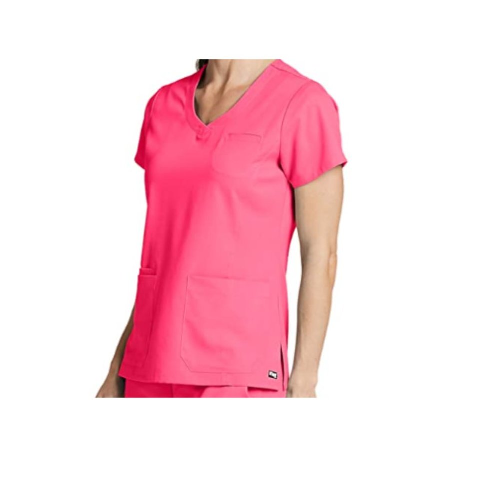 XS Grey's Anatomy Medical Uniform Scrub Top PINK POP 41460